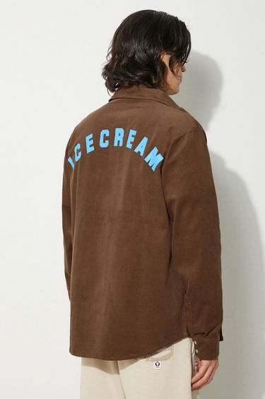 Košeľa BBC IceCream ICECREAM Needle Cord Shirt, Regular Fit Hnedá | IC24221, 2