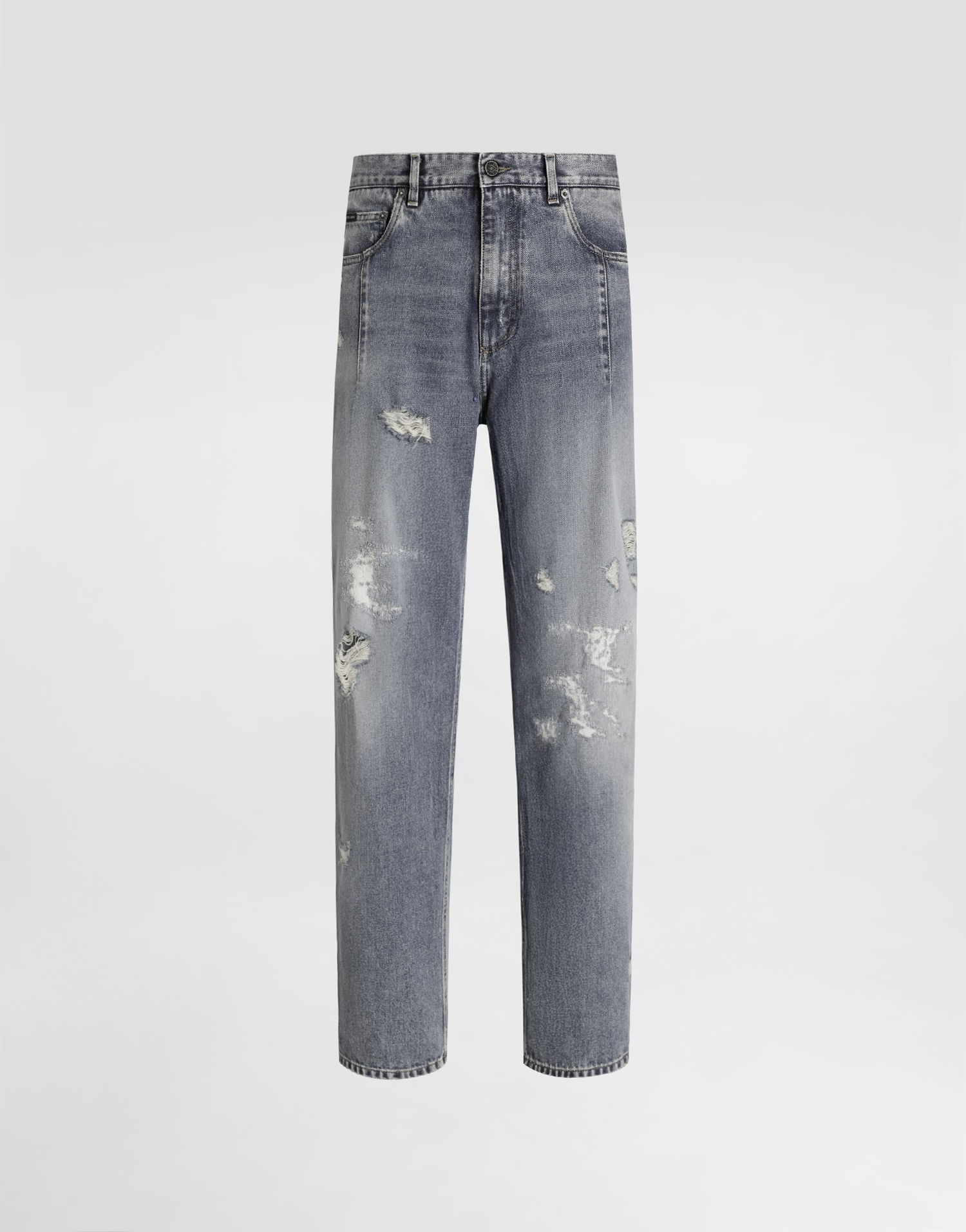 Džínsy Dolce & Gabbana Distressed Denim Trousers Šedá | GP16UDG8OJ1S9001, 0