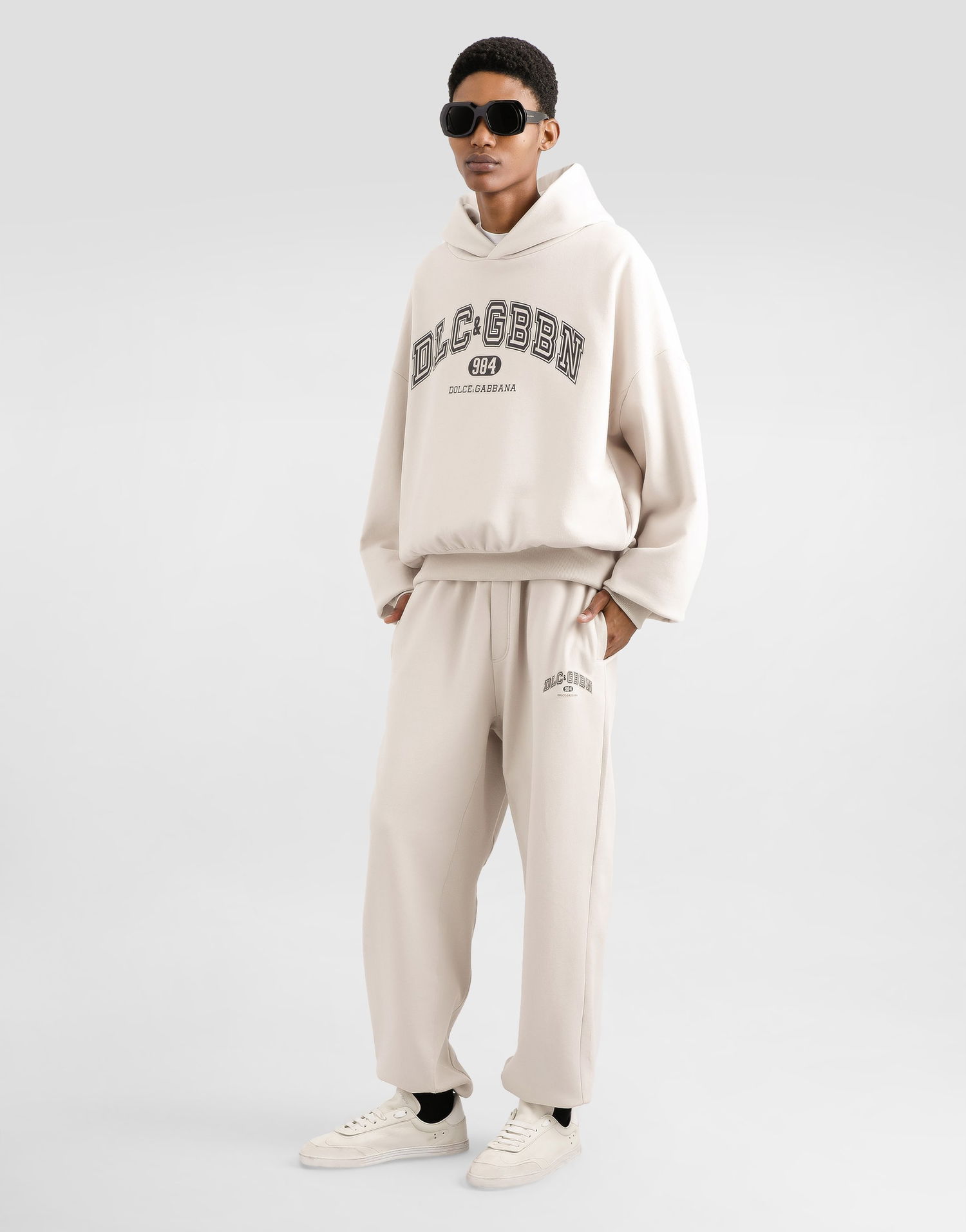Mikina Dolce & Gabbana Dolce & Gabbana Jersey Hoodie with Print Béžová | G9BJGTG7PLOM2037, 1