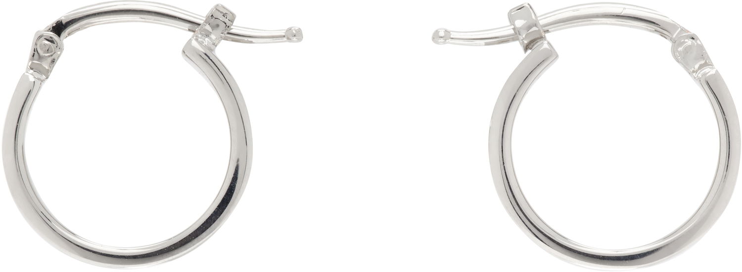 Náušnice Maison Margiela MM6 Maison Margiela Silver Hoop Earrings Metalická | SM7VG0102 SV0310, 0