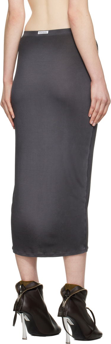Sukňa Acne Studios Acne Studios Midi Ribbed Skirt Šedá | AF0505-, 2