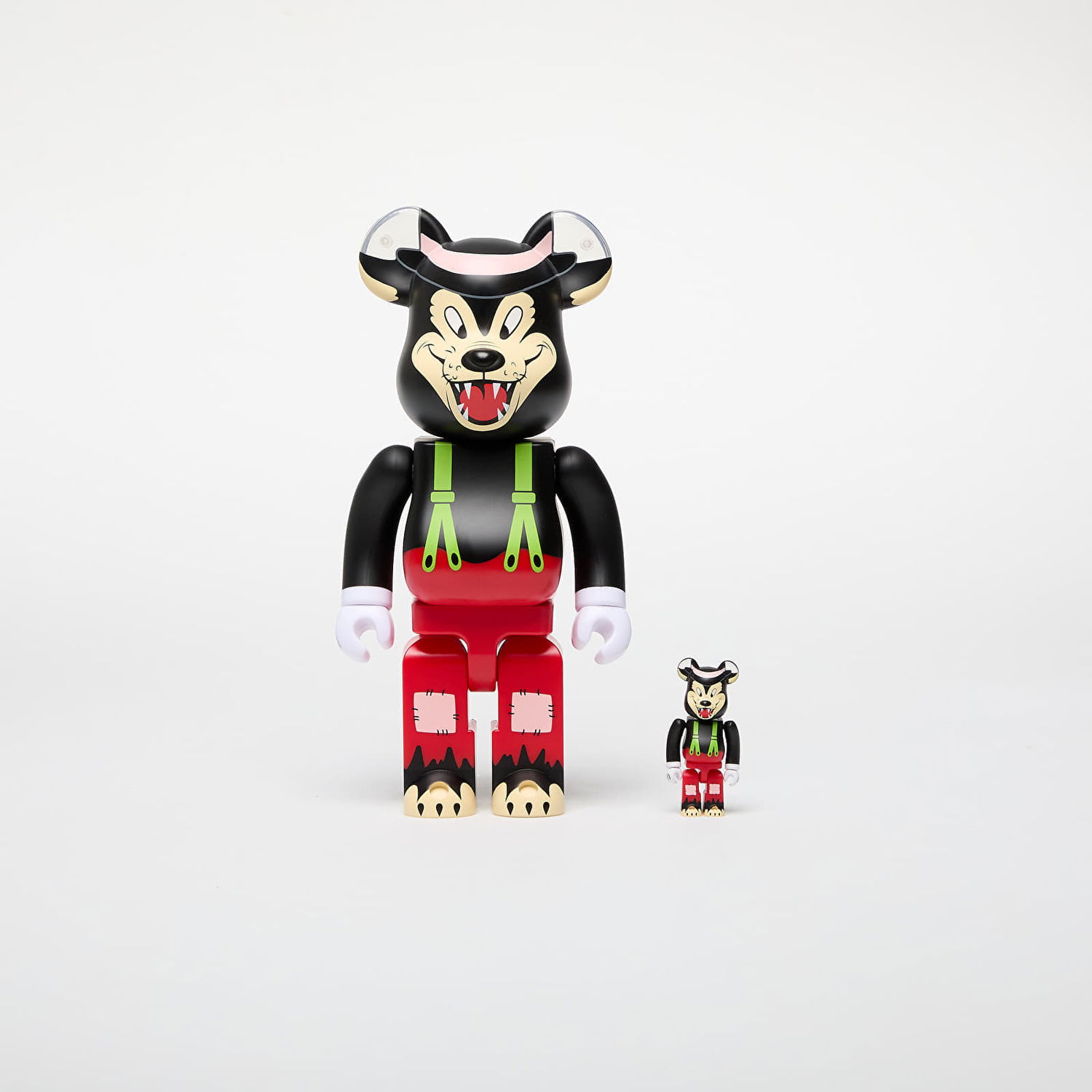 Flexstyle Medicom Toy BE@RBRICK The Big Bad Wolf 100% & 400% Set Universal Čierna | 4530956614908, 0