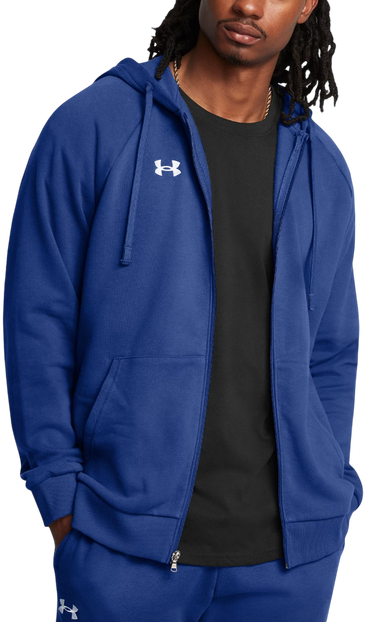 Mikina Under Armour Rival Fleece Full-Zip Hoodie Modrá | 1379767-432, 0
