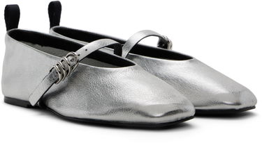 Šaty rag & bone rag & bone Spire Mary Jane Ballerina Flats Metalická | WFF24SF001TR1, 3