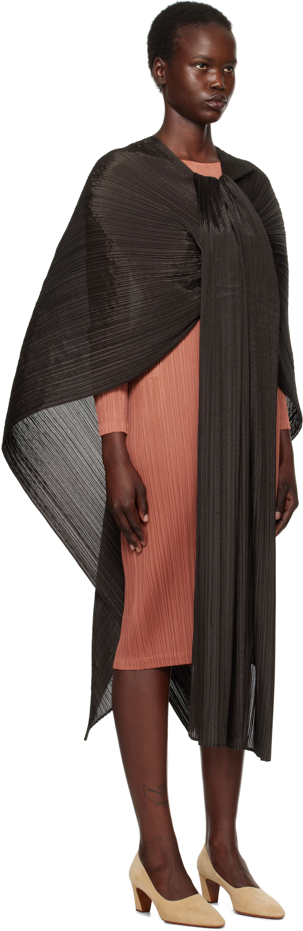 Šál Pleats Please Issey Miyake Pleats Please Issey Miyake Madame-T December Pleated Stole Čierna | PP49AD231, 1