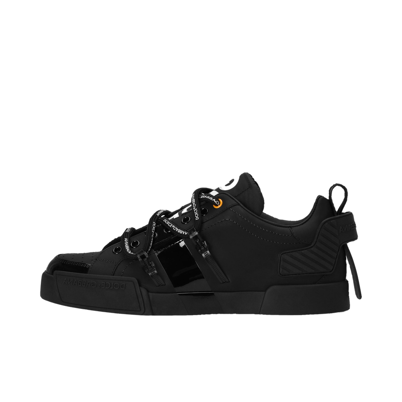 Tenisky a topánky Dolce & Gabbana Portofino Calfskin And Patent Leather 45 Čierna | CS2328AJ98689690