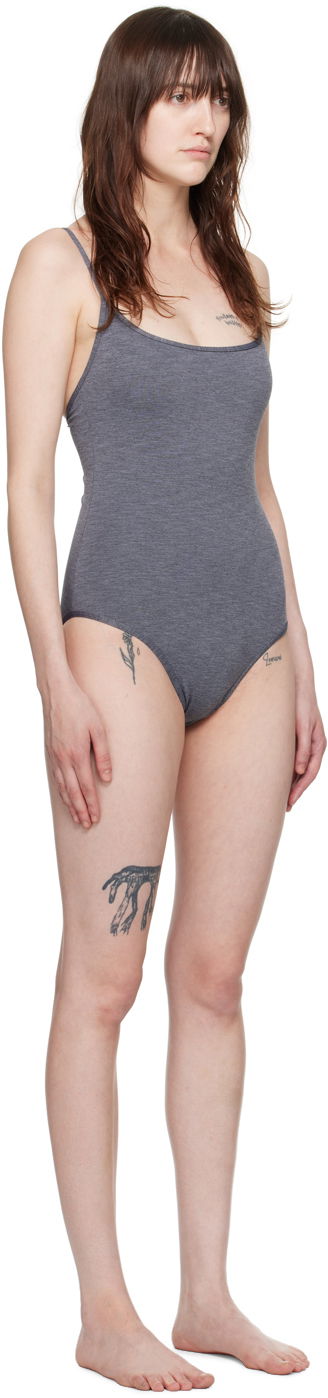 Plavky TOTEME TOTEME Square Neck One-Piece Swimsuit Šedá | 243-WSW1031-FB0236, 1
