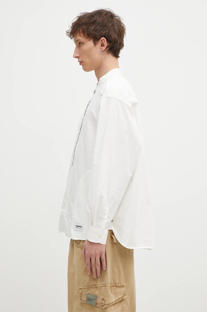 Košeľa Neighborhood NEIGHBORHOOD Regular Fit Band Collar Shirt Biela | 242AQNH.SHM04, 1