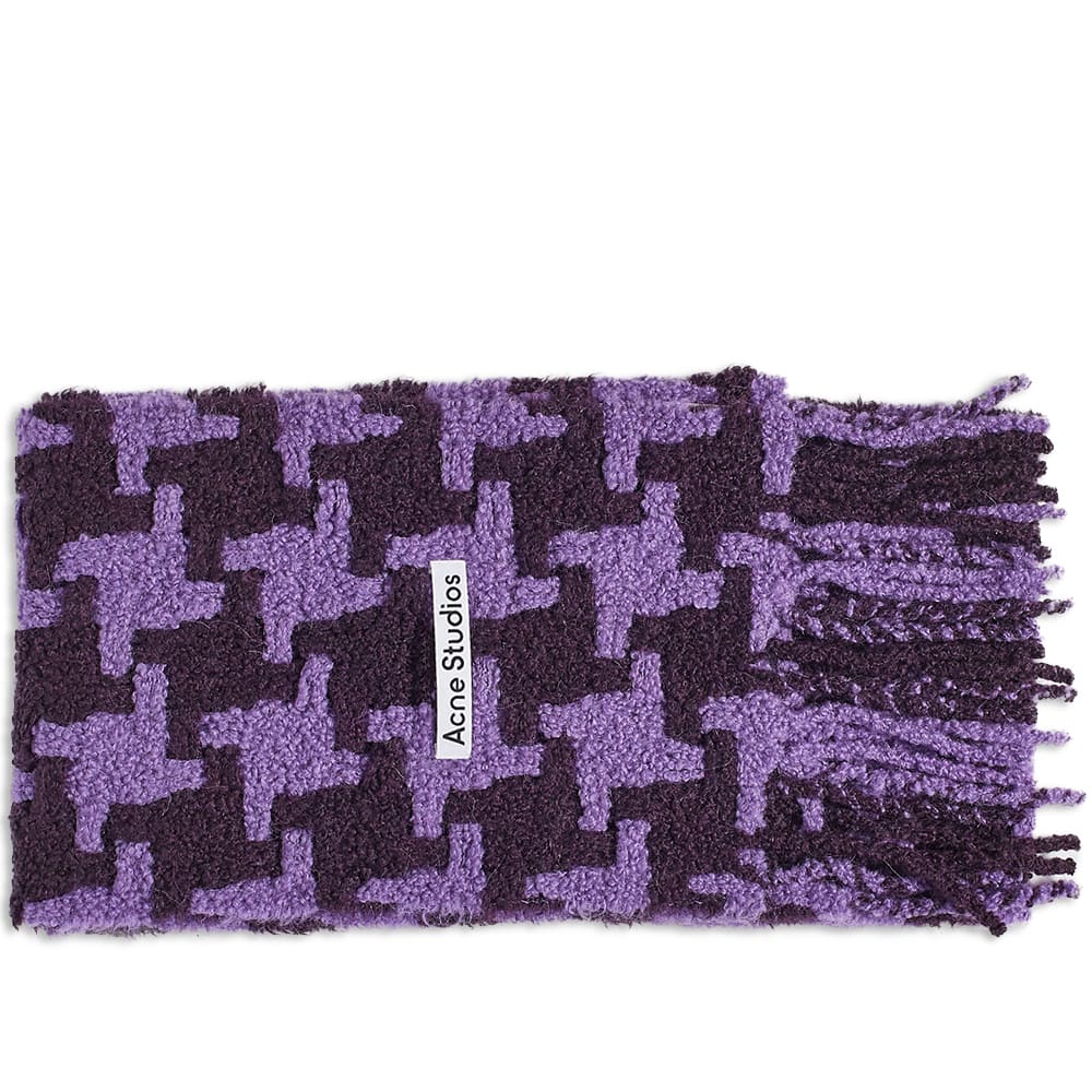 Vadik Houndstooth Scarf Lilac/Burgundy