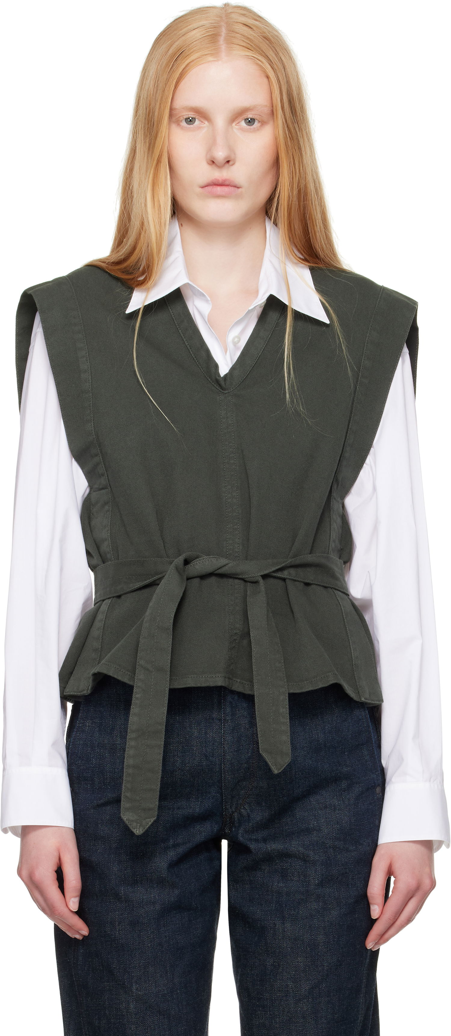 Vesta LEMAIRE Lemaire Chasuble Denim Top Zelené | TO1227 LD1040, 0