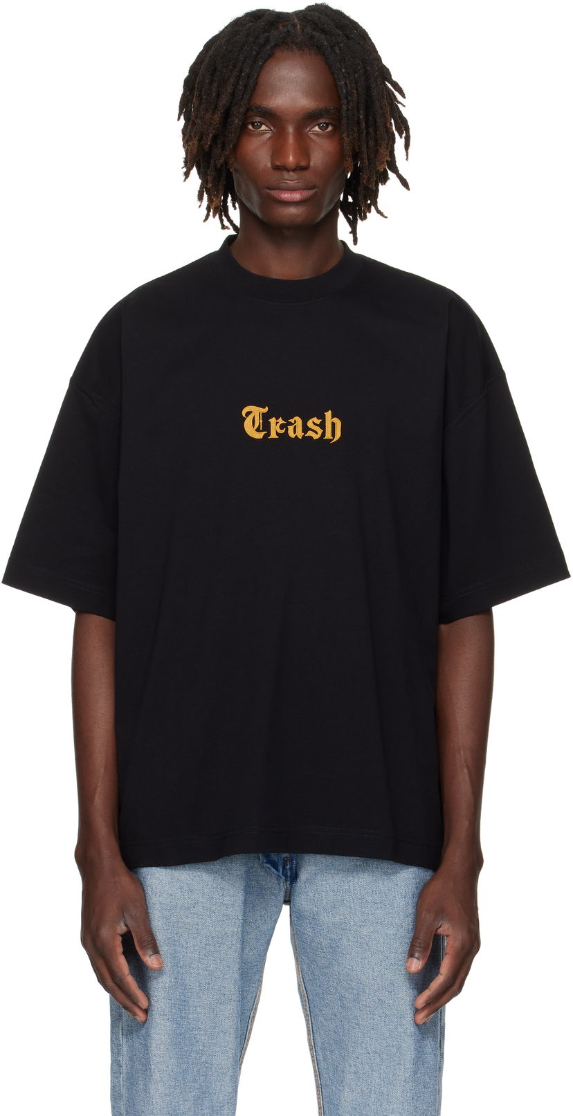 Tričko VETEMENTS VETEMENTS 'Trash' Embroidered T-Shirt Čierna | UH76TR540B