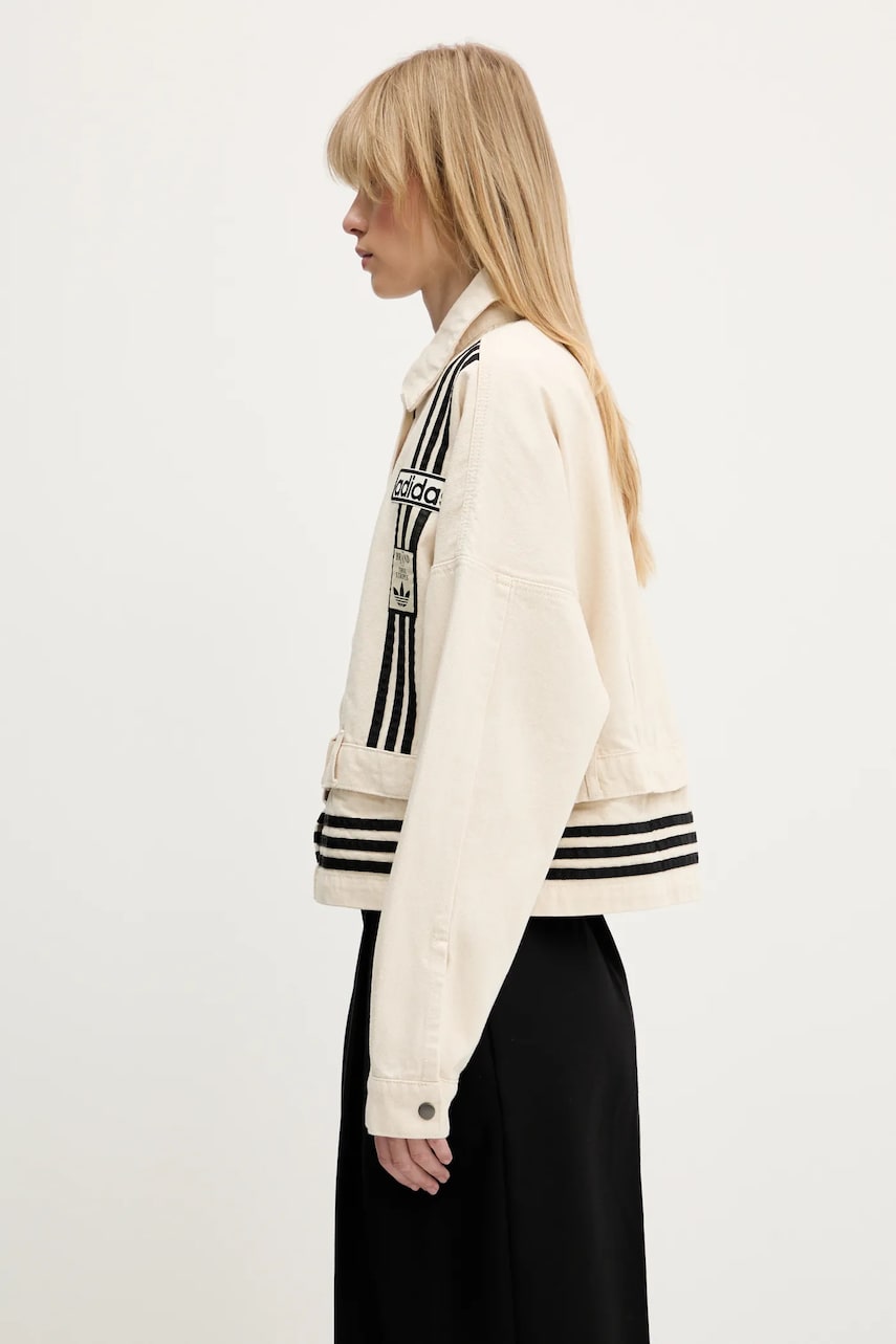 Bunda adidas Originals adidas Originals Denim Track Top Oversize Jacket Béžová | JD5617, 1