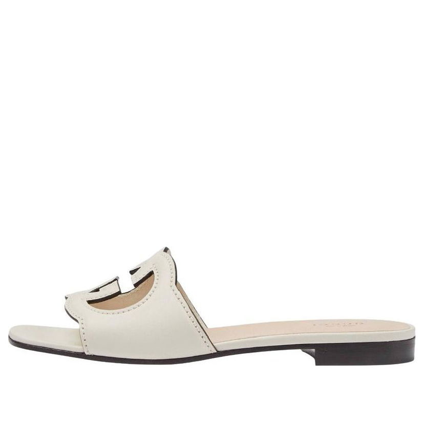 Tenisky a topánky Gucci Gucci Interlocking G Cut-Out Slide Sandals Biela | 694451-US000-9022