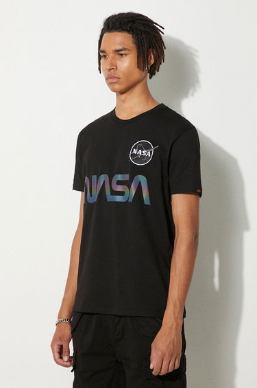 Tričko Alpha Industries NASA Rainbow Reflective Tee Čierna | 178501RR.03, 3