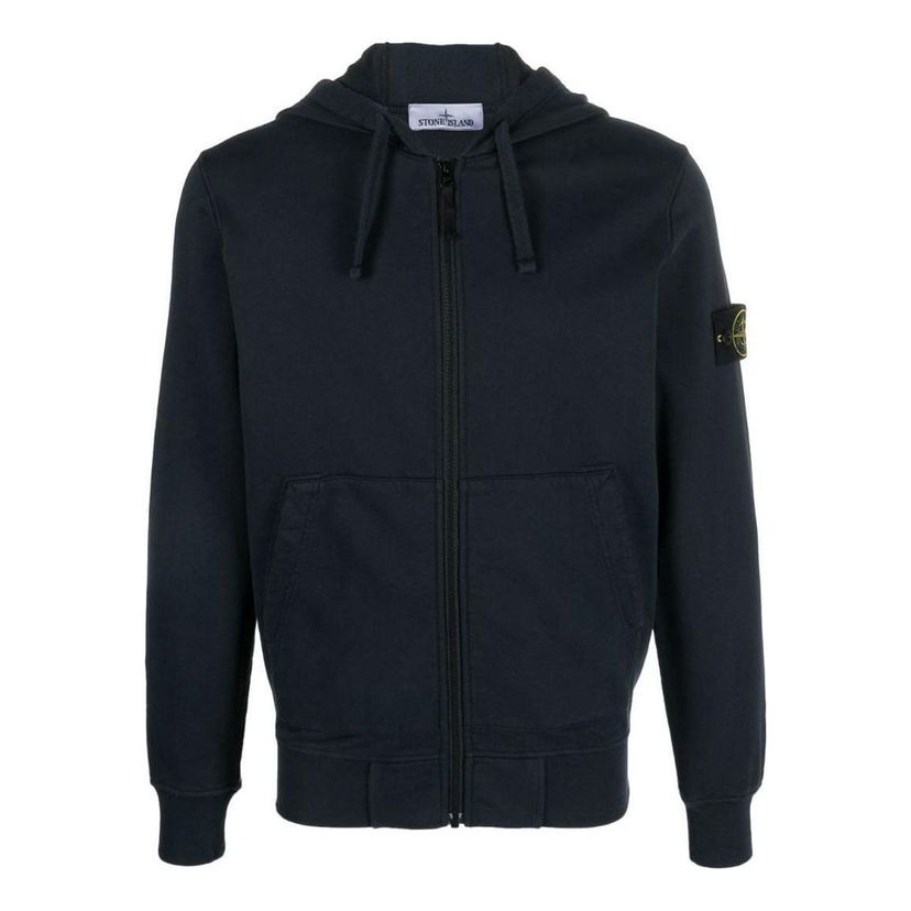 Mikina Stone Island Full Zip Hoodie Modrá | 101564251-A0020
