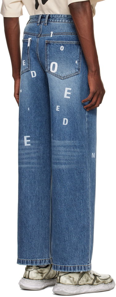 Džínsy We11done Printed Jeans Modrá | WD-DP3-22-386-M-NV, 2