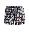 Swim Shorts with Logo Print and Drawcord