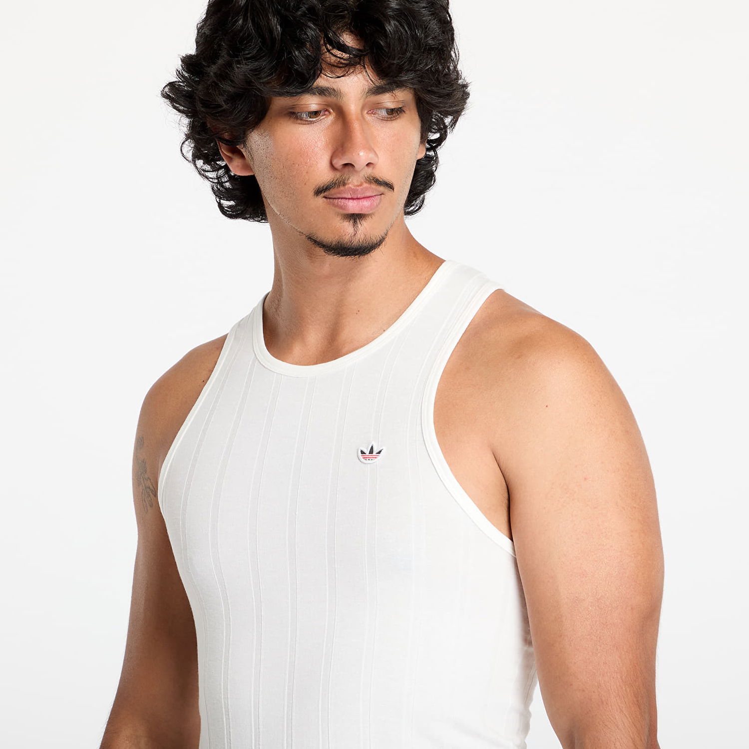 Tielko adidas Originals Clot Rib Tank Corewhite/ Corewhite Biela | JC5308, 1