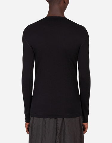 Tričko Dolce & Gabbana Dolce & Gabbana Men's Fine-Rib Cotton Granddad T-Shirt Čierna | G8LA8TFU7AVN0000, 2