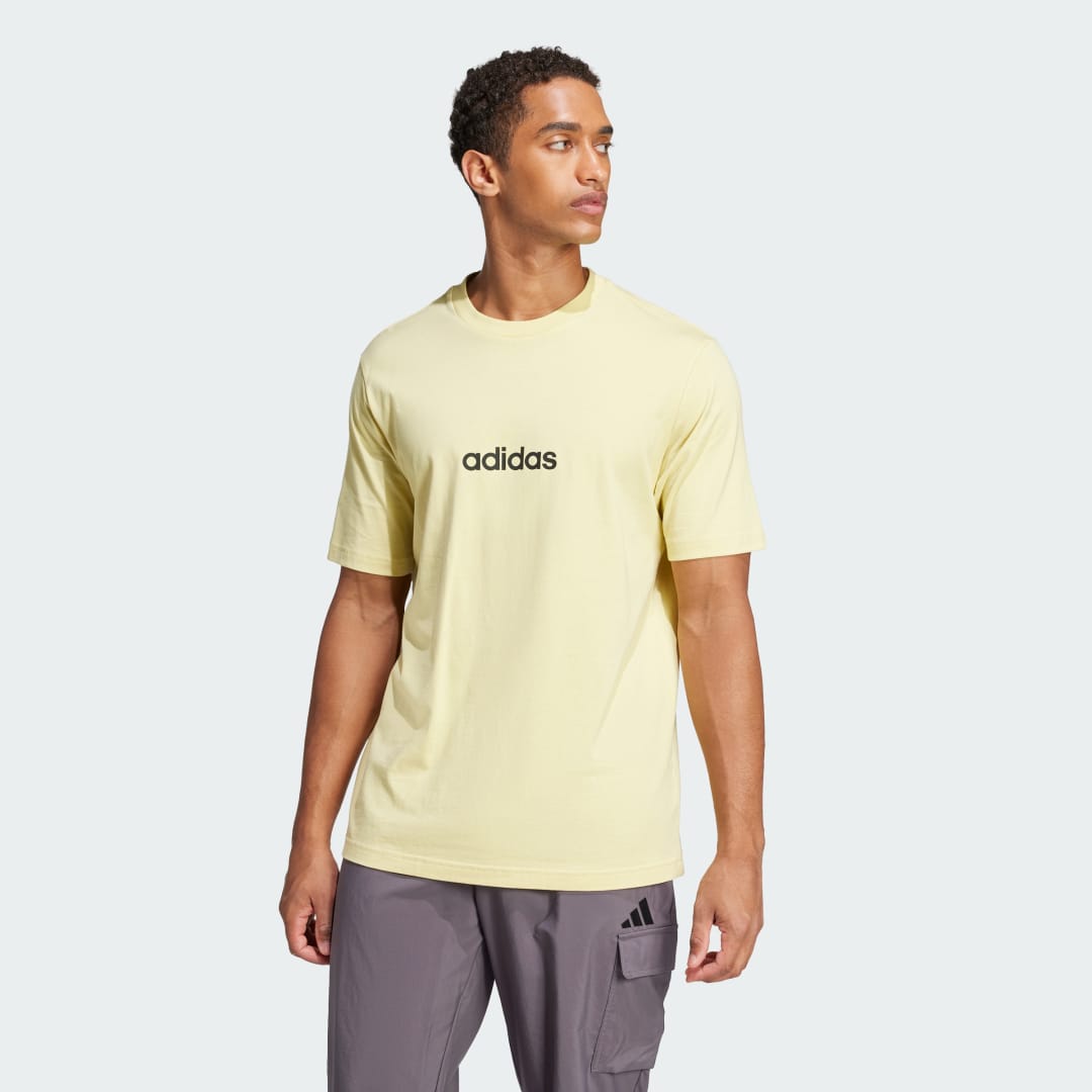 Tričko adidas Performance Essentials Linear Single Jersey T-Shirt Žltá | JE9003, 0