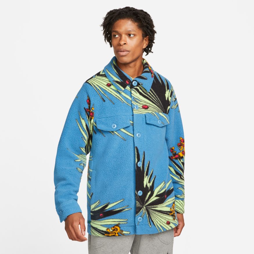 Bunda Nike Lebron Sherpa Button-Down Jacket Modrá | DA6707-469, 0