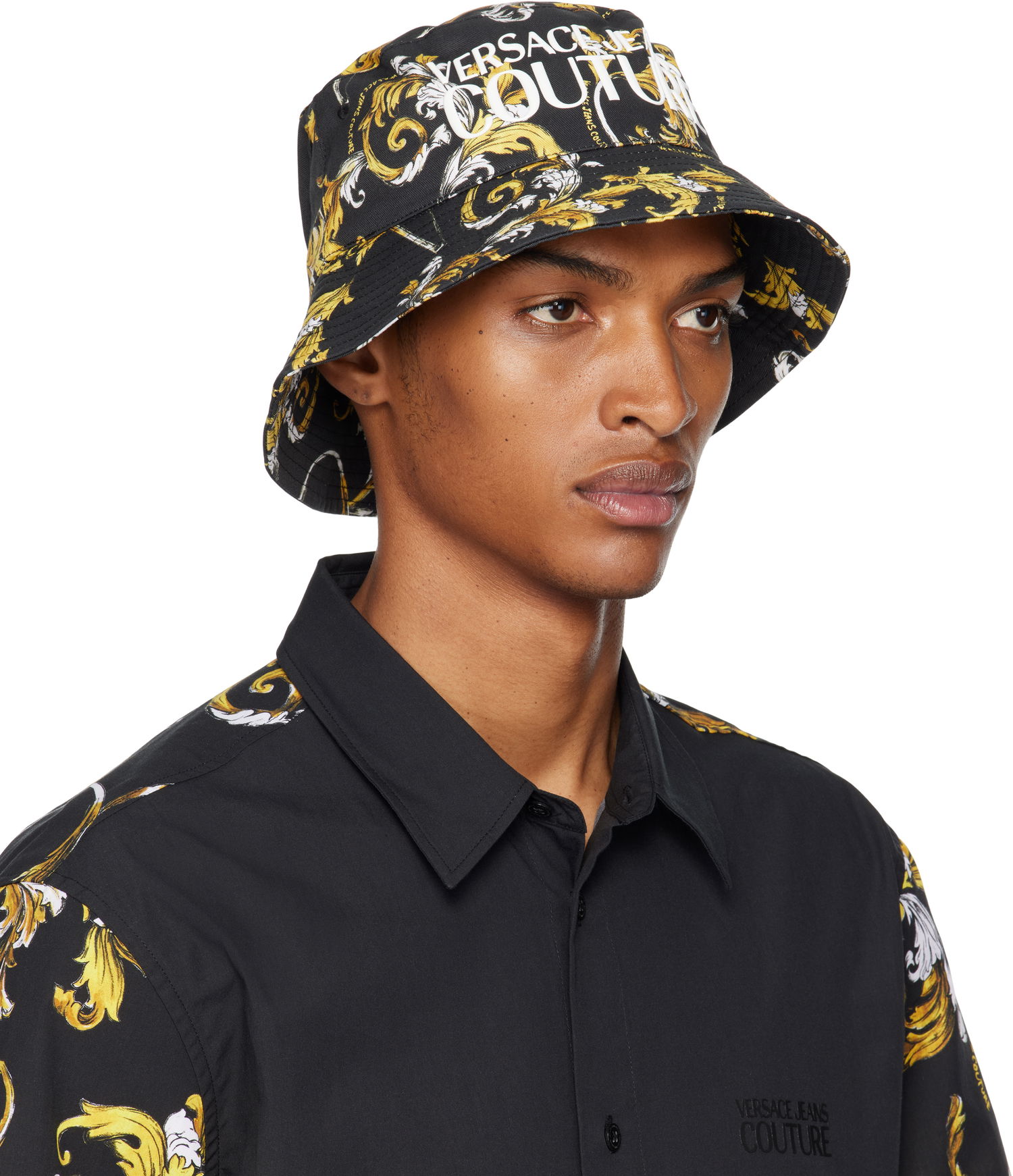 Klobúk Versace Versace Jeans Couture Fisherman Bucket Hat Čierna | E78GAZK06_EZG364, 1