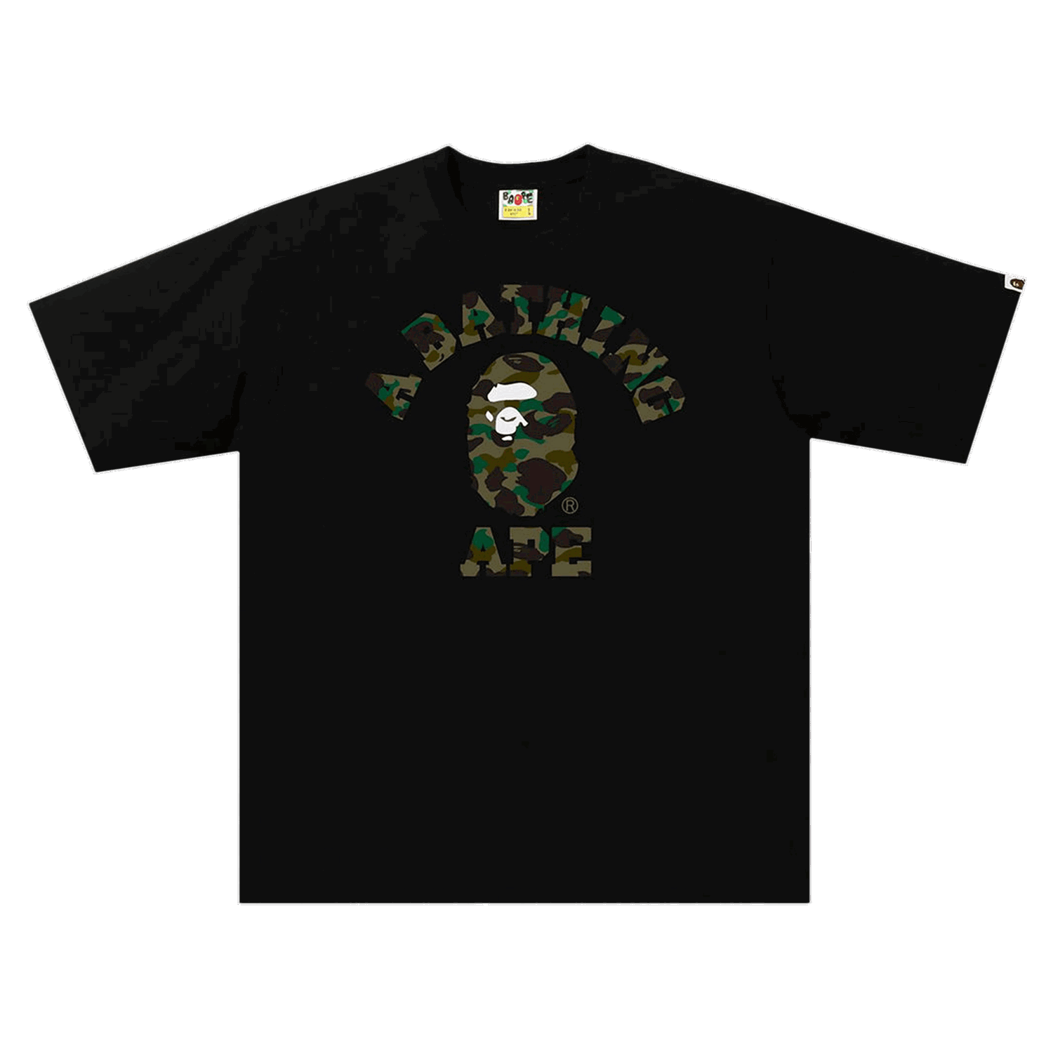 Tričko BAPE 1st Camo College Relaxed Tee Čierna | 1H30 110 009 BLACK GREEN, 0