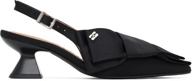 Tenisky a topánky GANNI GANNI Bow Kitten Heel Pumps Čierna | S2848, 0