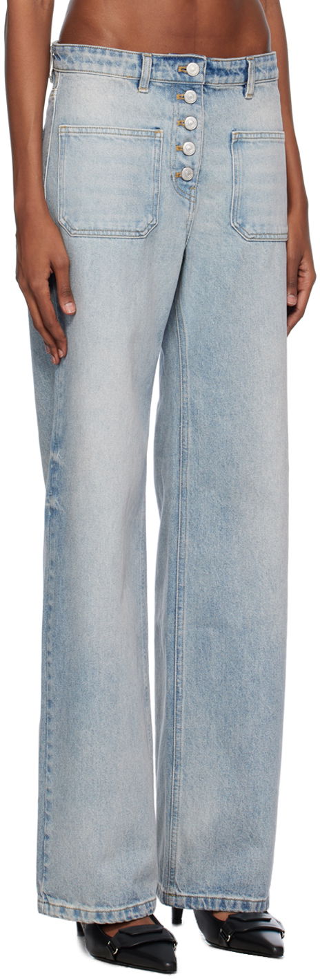 Džínsy Courrèges Multiflex Wide Leg Jeans Modrá | 124DPA187DE0016, 1
