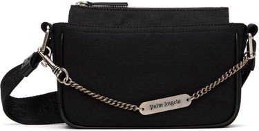 Taška cez rameno Palm Angels Palm Angels Metallic Logo Plate Crossbody Bag Čierna | PMNQ012S25FAB0011000, 0
