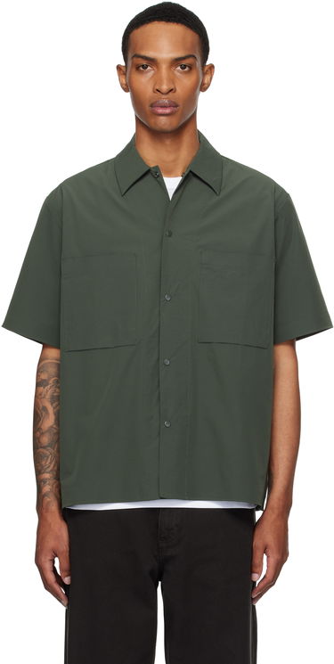 Košeľa NORSE PROJECTS Norse Projects Hermann Travel Light Short Sleeve Shirt Zelené | N40-0824, 0
