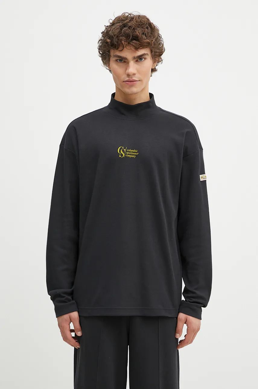 Tričko Columbia Wallowa Long Sleeve T-Shirt With Print Čierna | 2090861, 0