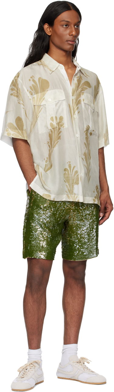 Šortky Dries Van Noten Dries Van Noten Sequin Shorts Zelené | 251-080973-1480, 3