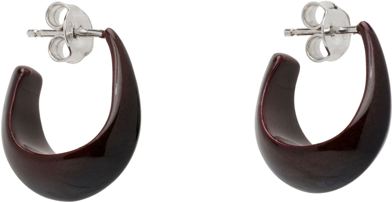 Náušnice LEMAIRE Lemaire Curved Mini Drop Earrings Vínová | AC278 LO0114, 1