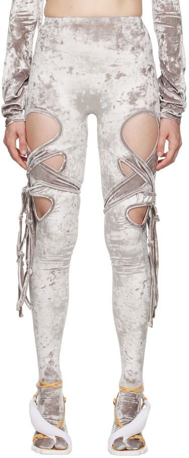 Legíny Ottolinger Ottolinger Velvet Tabi Leggings Šedá | 403003, 0