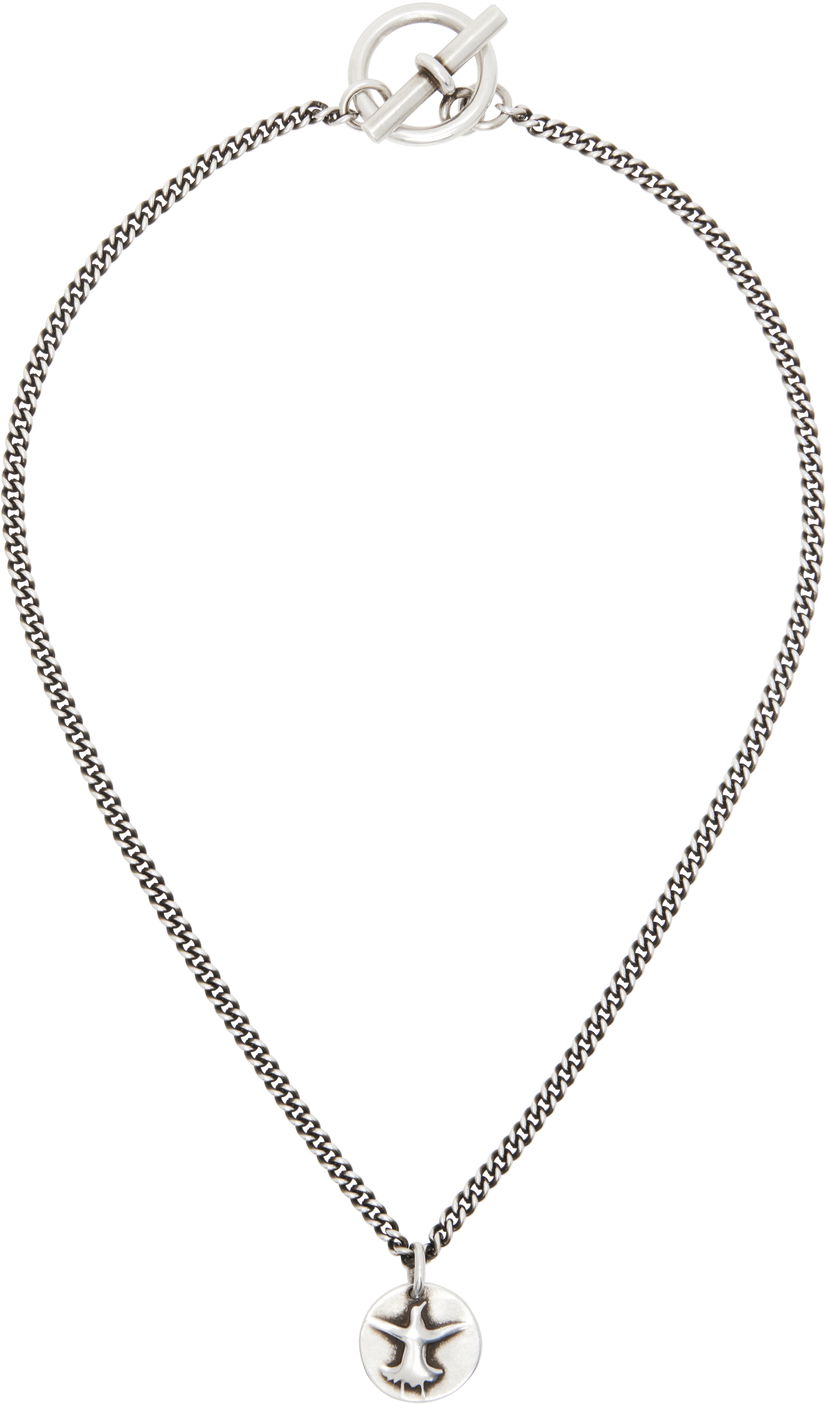 Náhrdelník Ann Demeulemeester Ann Demeulemeester Silver-Tone Flying Bird Pendant Necklace Metalická | 2520-W-JN50-JW020-070