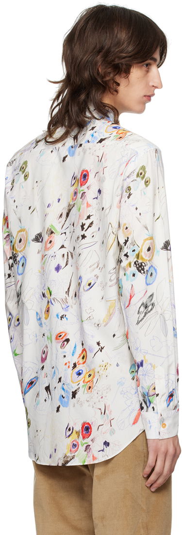 Košeľa Paul Smith Paul Smith Floral Print Shirt Biela | M1R-901U-N02403-02, 2