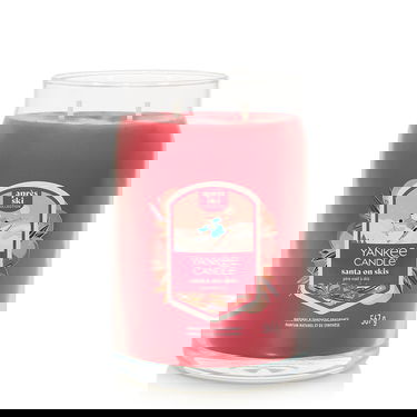 Sviečka Yankee Candle Signature Large Jar 2 Wicks Santa On Skis Après Ski Collection Červená | 43493, 1