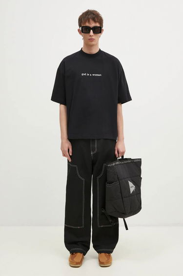 Tričko VETEMENTS 'God Is A Woman' Cropped Boxy T-Shirt Čierna | UA66TR725B, 4