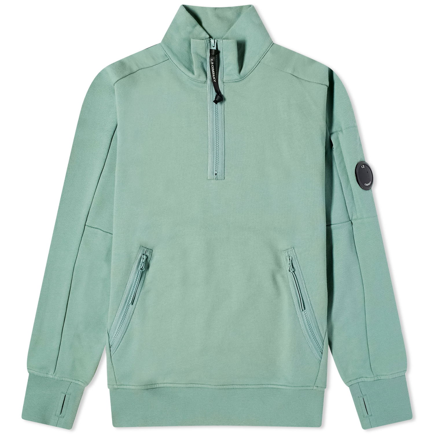 Sveter C.P. Company Diagonal Raised Fleece Crewneck Zelené | CMSS081A-005086W-626, 0
