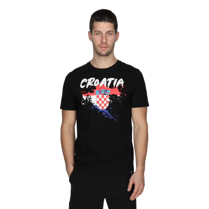 Tričko Umbro Croatia Graphic T-shirt Čierna | UMA241M852-01