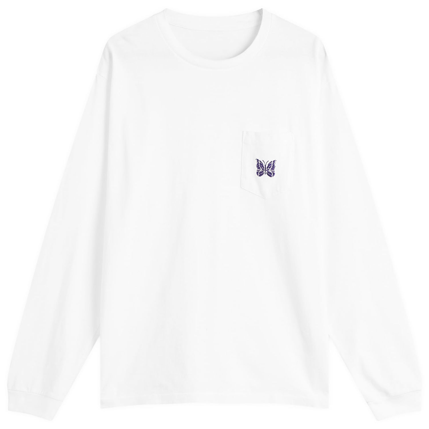 Tričko Needles Long Sleeve Pocket T-Shirt Biela | RW348-A, 0