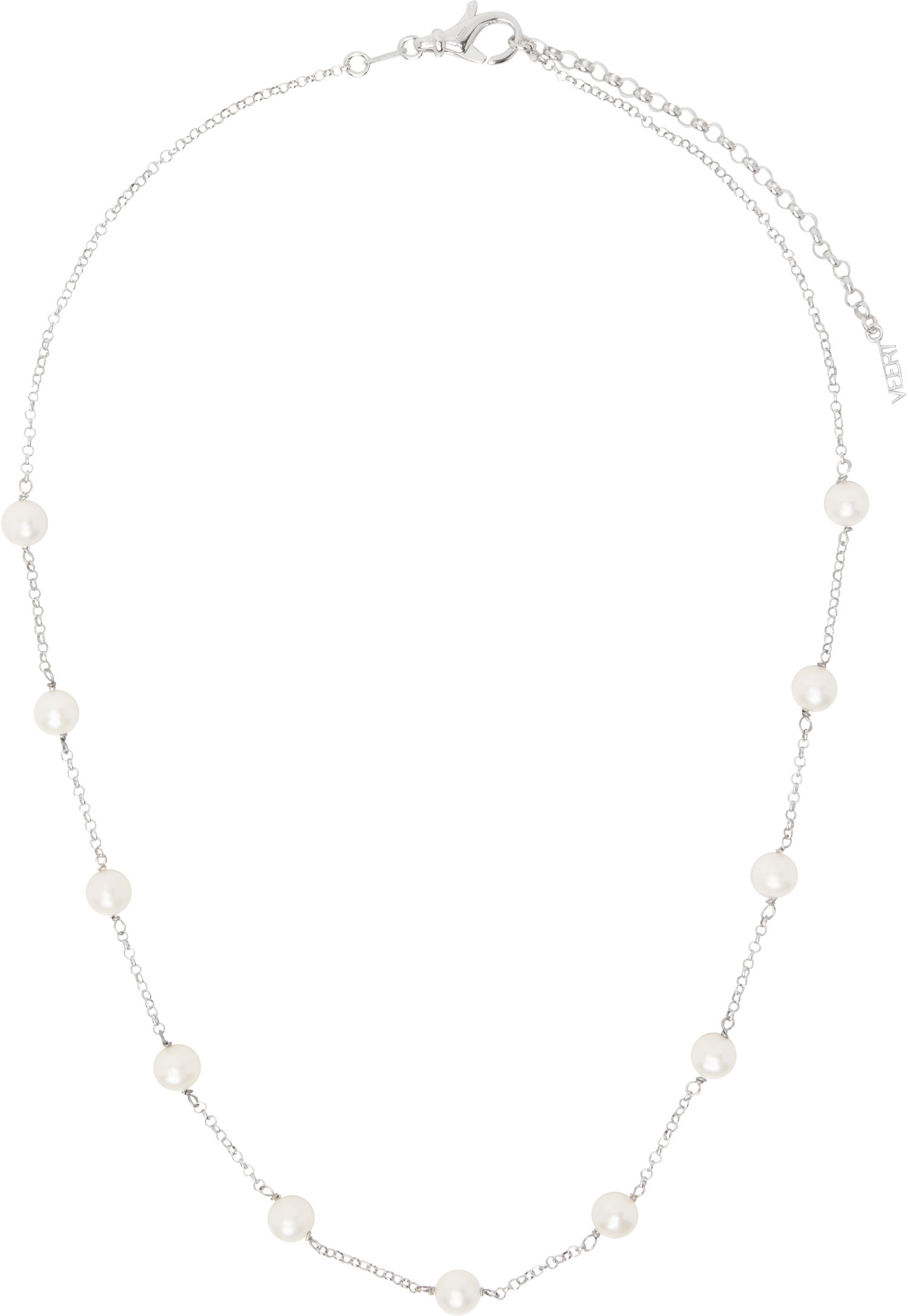 Náhrdelník VEERT Pearl Chain Necklace Metalická | CA05RH-WG, 0