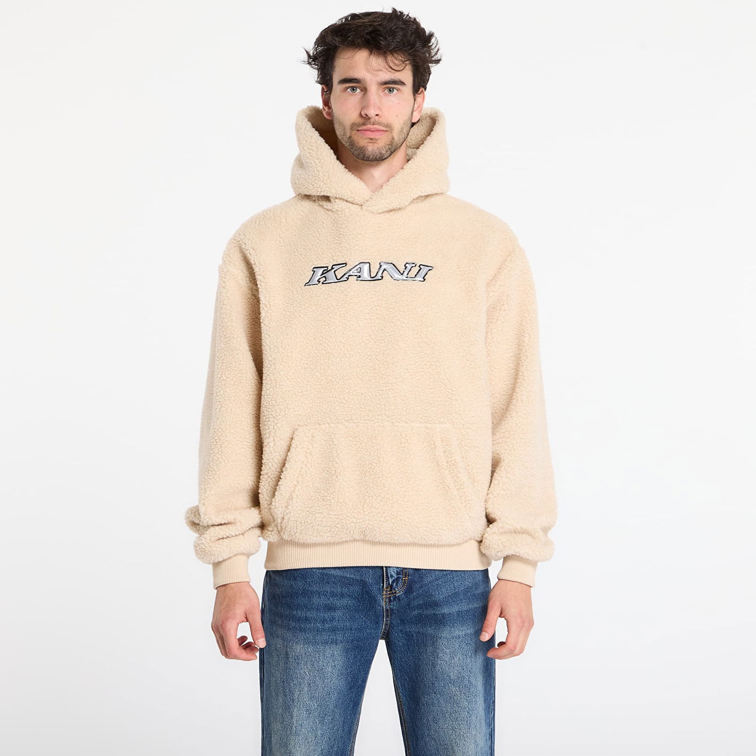 Mikina Karl Kani Teddy Hoodie XL Béžová | PD00007583, 0