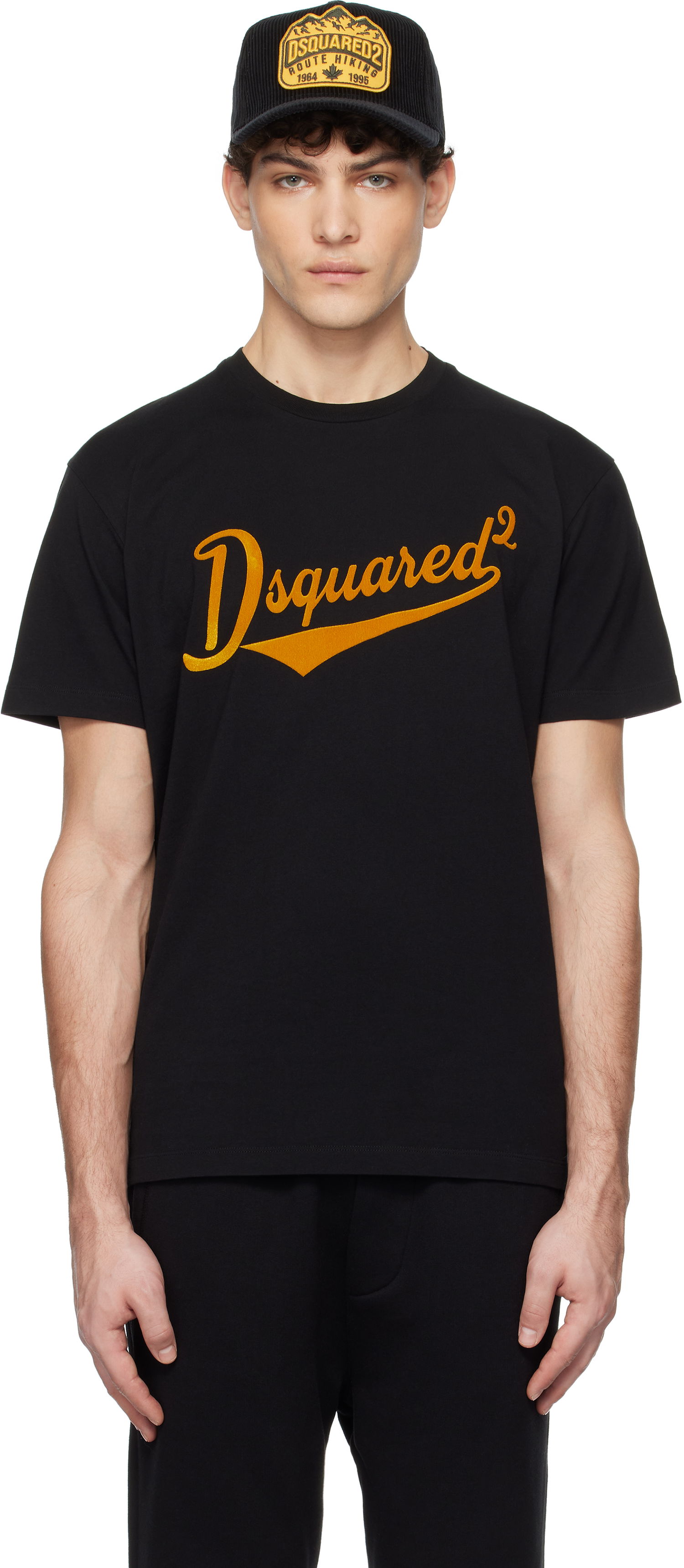 Tričko DSQUARED2 Dsquared2 Cool Fit Velvet Logo T-Shirt Čierna | S74GD1394_D20020, 0