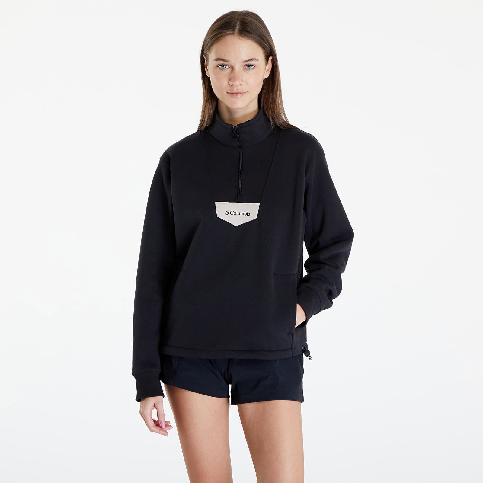 Lodge Half Zip Fleece Sweatshirt Black