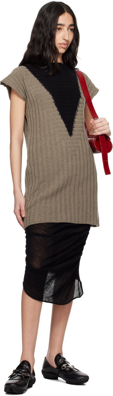Sveter KIKO KOSTADINOV Kiko Kostadinov Dakota Vest Minidress Zelené | KKWSS25KN12-91, 4