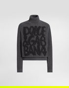 Dolce & Gabbana Embroidered Wool Turtleneck Sweater