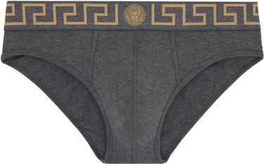 Boxerky Versace Three-Pack Briefs With Greca Border Šedá | AU10327_1A10011, 1
