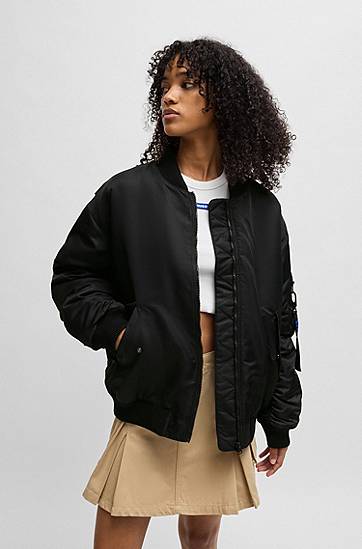 Bomber bunda BOSS HUGO Water-Repellent Bomber Jacket Čierna | 50530502, 1